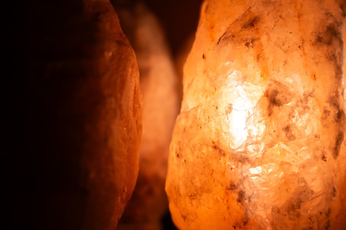 Salzlampe in der Salzgrotte Dresden